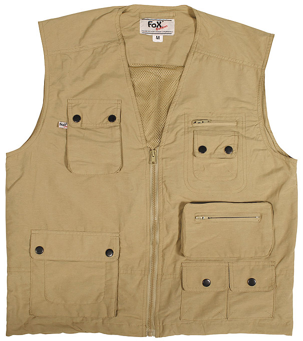 Gilet Reporter Multipoches Ete Microfibre Beige Achat et vente